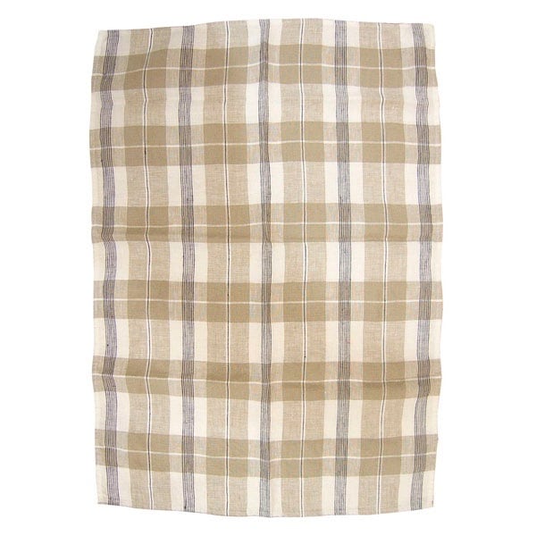 南海通商 リンネ Linne キッチンタオル チェック ベージュ 0118-047