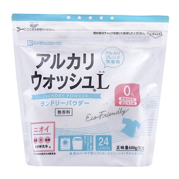 地の塩社 アルカリウォッシュ ランドリーパウダー(無香料)600g 4982757811442
