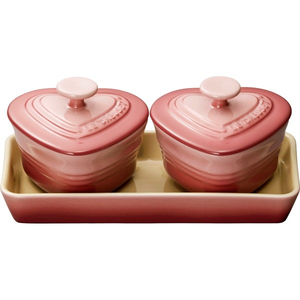 LE CREUSET スタッキングラムカン　フラワー　ピンクブロッサム　2段重箱 LE CREUSET スタッキングラムカン フラワー ピンクブロッサム 2段重箱