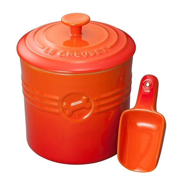 ル・クルーゼ LE CREUSET Pets ペットフード・コンテナー(スクープ付き) オレンジ 910414-00-09