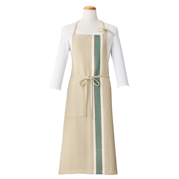 サンロクゴメソッド 365methods マティス エプロン ベージュ（ブラウン×グリーン） 4549351011649