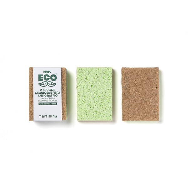 ミスターエコ mr.ECO セルロース&ファイバー キッチンスポンジ(2個セット)  マティーニスパ 7228MRE