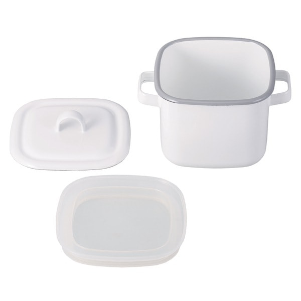 サンロクゴメソッド 365methods 角型ホーローマルチポット ホワイト YY-KP.WG