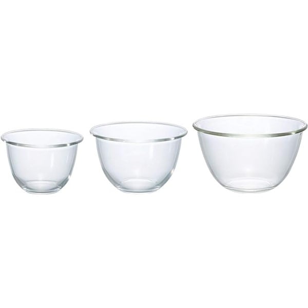【SALE品】【ロット=4】ハリオ HARIO 耐熱ガラス製ボウル3個セットN MXPN-3704