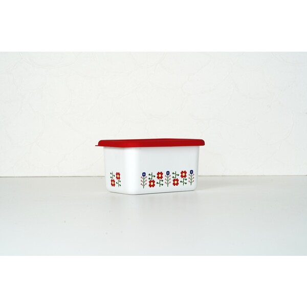 【お取り寄せ】富士ホーロー ミーサ 深型角容器S レッド MY-DS.R