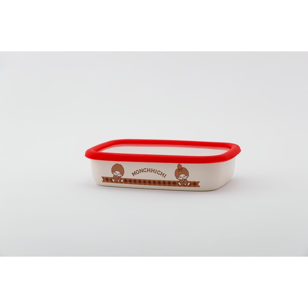 【お取り寄せ】富士ホーロー モンチッチチェック 浅型角容器M MNC-M