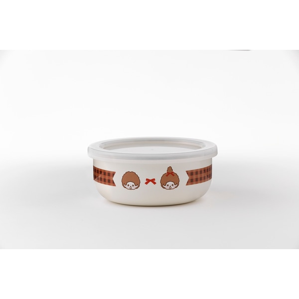 【お取り寄せ】富士ホーロー モンチッチチェック 丸型容器12cm MNC-12CF