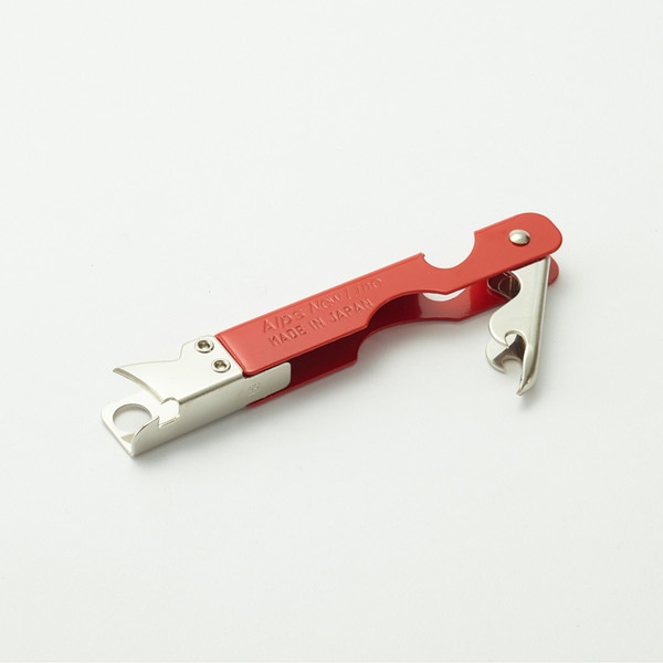 【SALE】プリンス工業 Classic アルプス 三徳缶切 ヘッダー付袋入 赤 0001