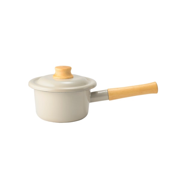 富士ホーロー コットンプラス ミルクパン14cm グレージュ CTP-14M.GG