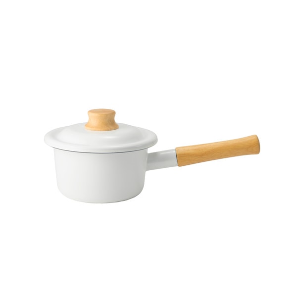 富士ホーロー コットンプラス ミルクパン14cm ホワイト CTP-14M.W