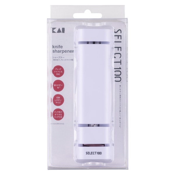 貝印 SELECT100 シャープナー(両刃包丁、ブレッドナイフ用) 000AP0136