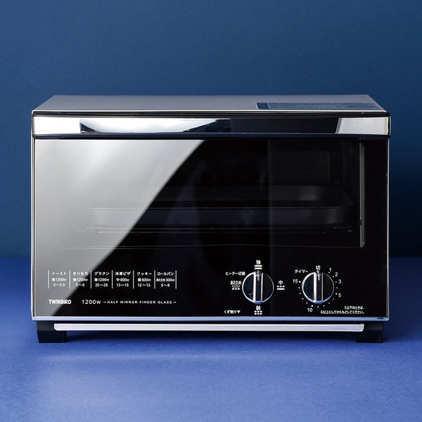 【お取り寄せ】ツインバード TWINBIRD ミラーガラスオーブントースター ホワイト TS-4047W