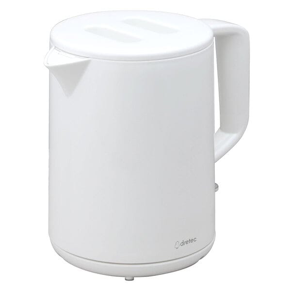 【お取り寄せ】【ロット=24】ドリテック dretec 電気ケトル「タルボ」１．０Ｌ　ホワイト PO-360 WT