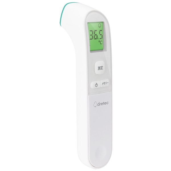【お取り寄せ】【ロット=12】ドリテック dretec 非接触体温計　ホワイト TO-406WT