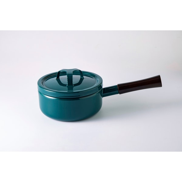 【お取り寄せ】富士ホーロー 匠 18cm片手鍋 鉄緑 TKM-18S.G
