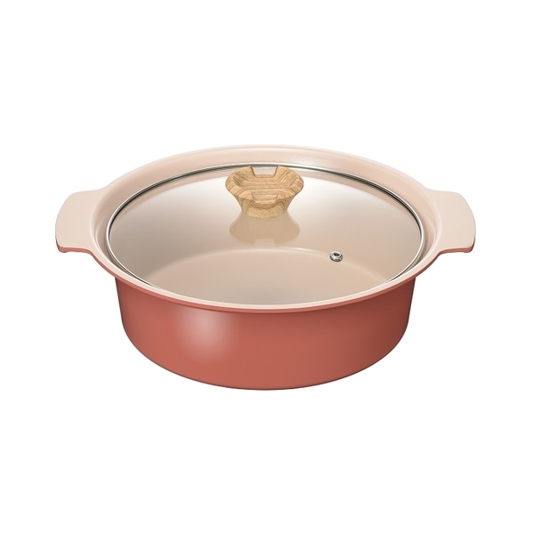 和平フレイズ アルモンデ ＩＨ対応卓上鍋24cm レッド RB-3308