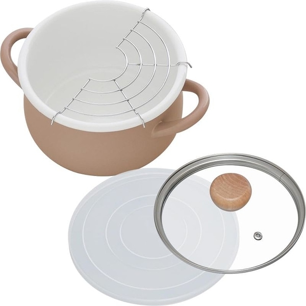 和平フレイズ ストクック IH対応ホーロークッキングポット20cm ブラウン RB-3246