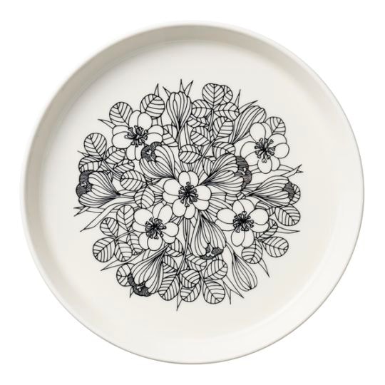 【お取り寄せ】アラビア ARABIA クロッカス プレート19cm ブラック 1062355