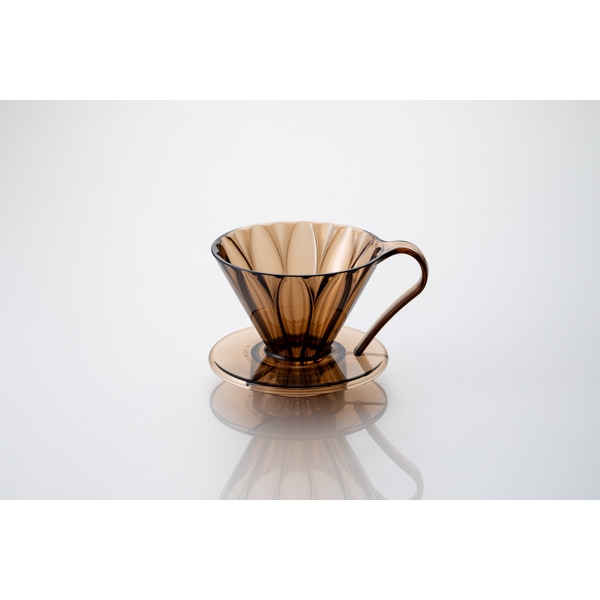 【お取り寄せ】【ロット＝48】三洋産業 カフェック CAFEC トライタンフラワードリッパー1杯用 クリアピンクブラウン TFD-1CPB