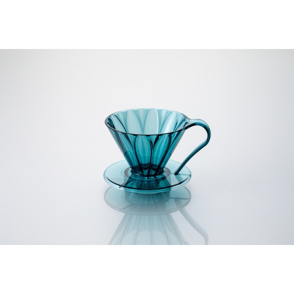 【お取り寄せ】【ロット＝48】三洋産業 カフェック CAFEC トライタンフラワードリッパー1杯用 クリアブルーグリーン TFD-1CBG