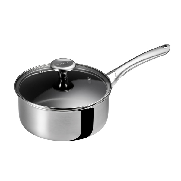 コレール CORELLE DuraNano ソースパン18cm ガラスふた付 CSS18SVWL