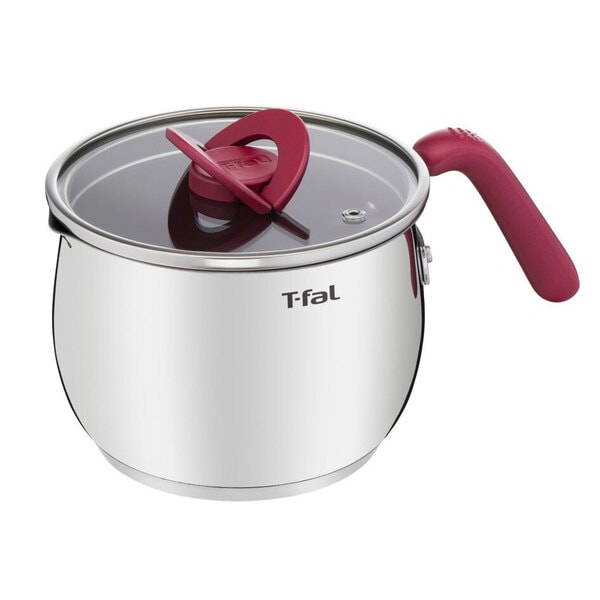 【T-falセール】ティファール T-fal オプティスペースIH ステンレス マルチポット ルージュ 16cm シルバー G74783