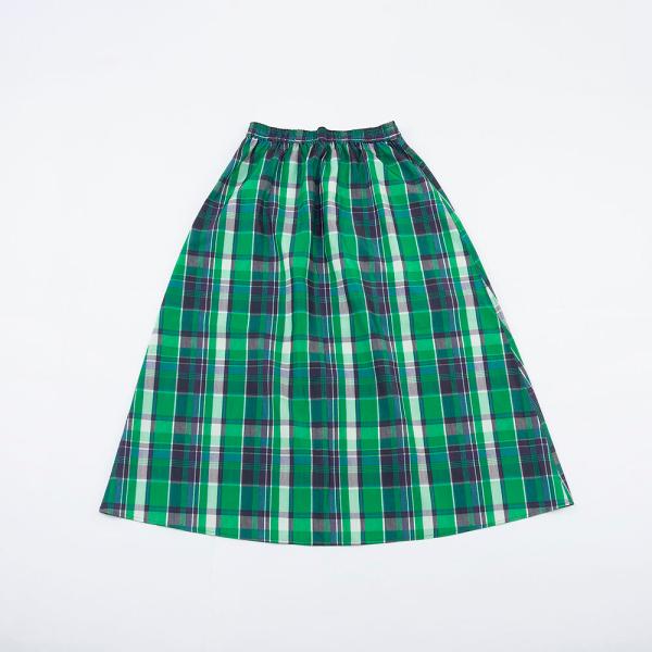 【SALE-D】ジョリジョリ Jolijoli レイニーサニーデイ プレイスカート MADRAS CHECK GREEN 1705806