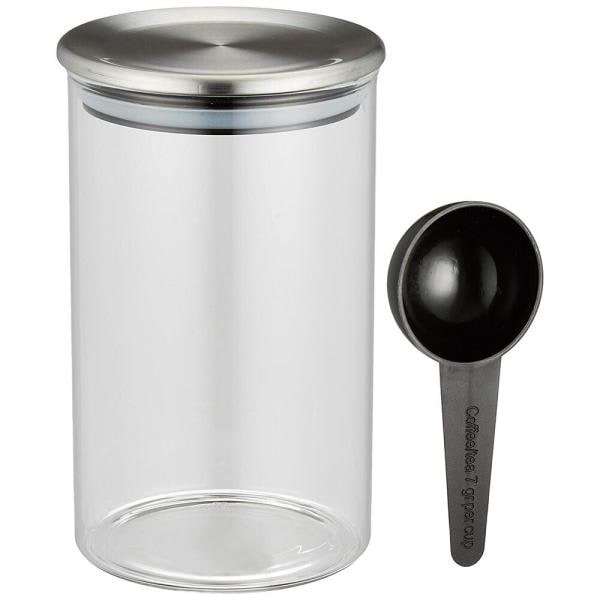 青芳 カジュアルプロダクト CASUAL PRODUCT スタンダードガラスキャニスター ステンレスリッド 600ml スプーン付き576867
