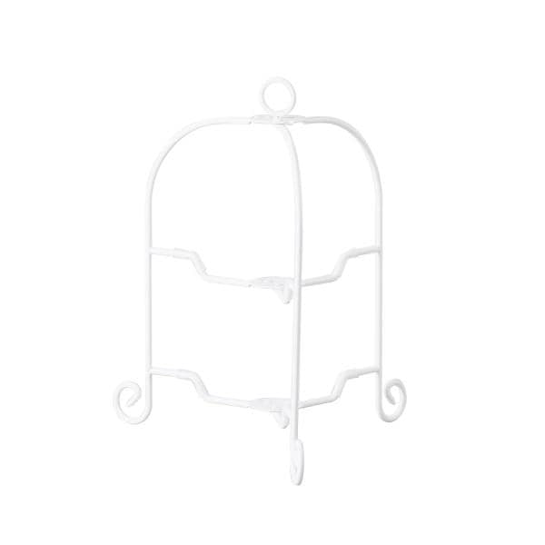 青芳 カジュアルプロダクト CASUAL PRODUCT ドルチェ フォールダブルケーキスタンド 2段 ホワイト018176