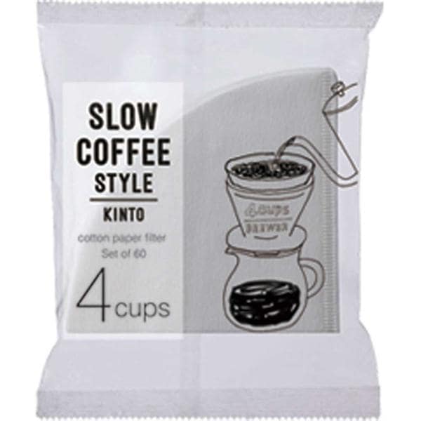 【お取り寄せ】【ロット=10】キントー KINTO スローコーヒースタイル コットンペーパーフィルター4cups 60枚入 27634