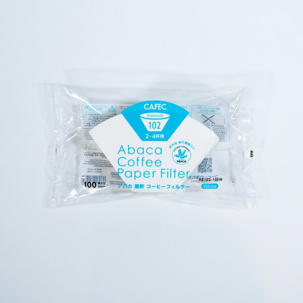 【お取り寄せ】【ロット＝80】三洋産業 カフェック CAFEC アバカ 扇形コーヒーペーパーフィルター 2-4杯用 ホワイト AB102-100W