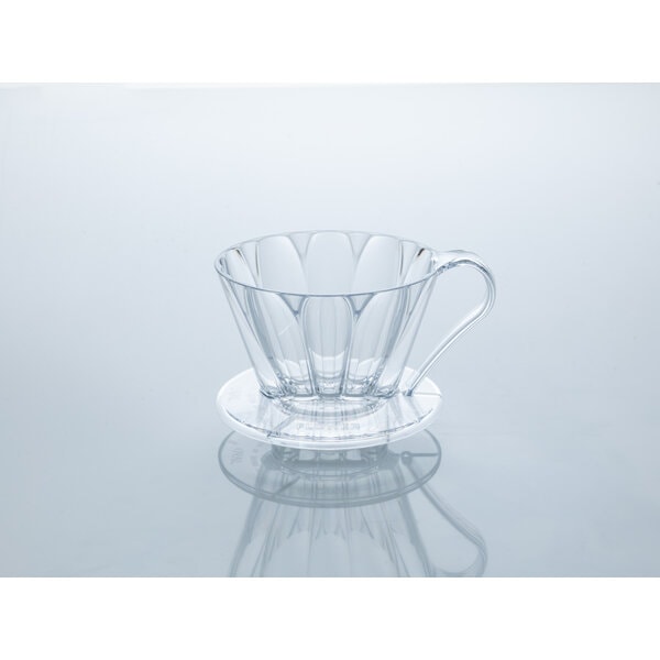 【お取り寄せ】【ロット＝24】三洋産業 カフェック CAFEC フラワードリッパーオーバル 1-2杯用 クリア FDO-101