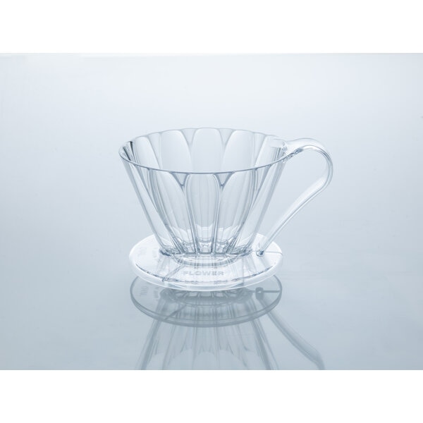 【お取り寄せ】【ロット＝24】三洋産業 カフェック CAFEC フラワードリッパーオーバル 2-4杯用 クリア FDO-102