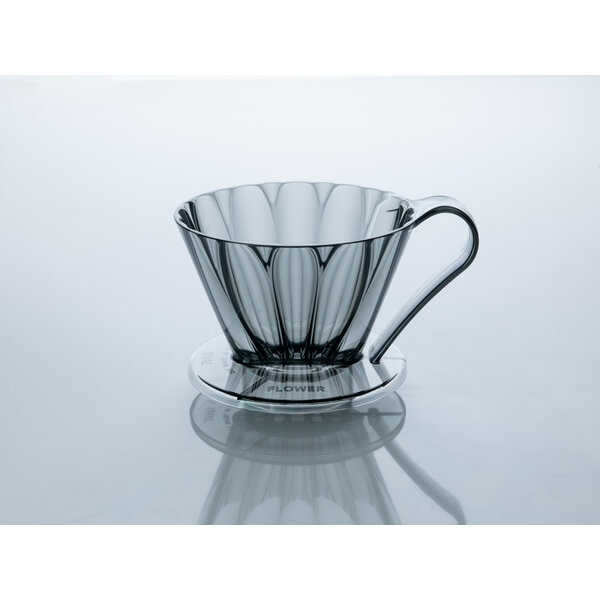 【お取り寄せ】【ロット＝24】三洋産業 カフェック CAFEC フラワードリッパーオーバル 2-4杯用 クリアブラック FDO-102CB