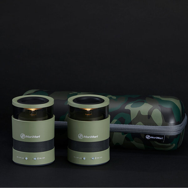 【スペシャルセール】モリモリ MoriMori LED ダブルスピーカー CAMO カモフラ FWS-1703-CM