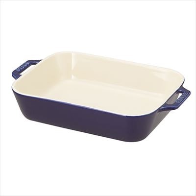【お取り寄せ】【ロット＝4】ストウブ staub セラミック レクタンギュラーディッシュ27x20cm S box グランブルー 40508-591