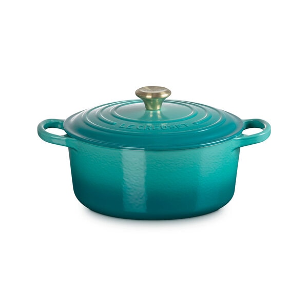 ル・クルーゼ LE CREUSET シグニチャー ココット・ロンド20cm ブルー