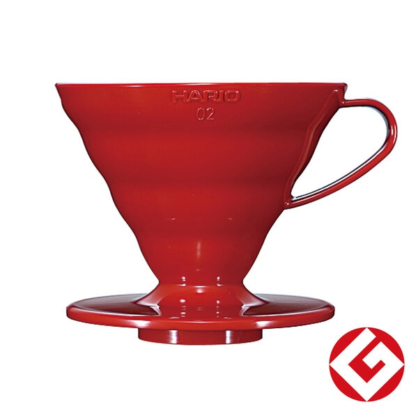【SALE】ハリオ HARIO V60透過ドリッパー02  レッド VDR-02-R