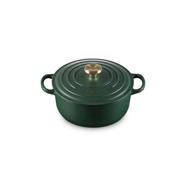 ル・クルーゼ LE CREUSET シグニチャー ココット・ロンド 20cm フォレ (ライトゴールドツマミ) 21177200984450