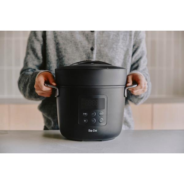 Re･De Pot (リデポット)  電気圧力鍋 2L ブラック EPC01A-20BK