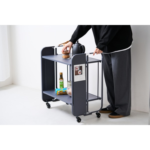 サンロクゴメソッド 365methods HOME DECOR フォールディングトローリー グレー WK280087