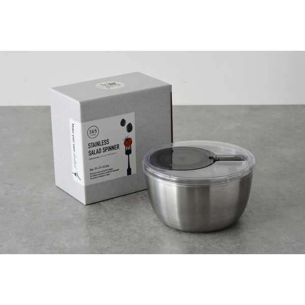 サンロクゴメソッド 365methods ステンレスサラダスピナー シルバー 4549351863545