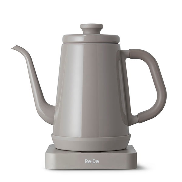 【お取り寄せ】【ロット＝12】Re･De Kettle (リデケトル)  温度調節電気ケトル 1L ヒュッゲグレー　RD-K002HG