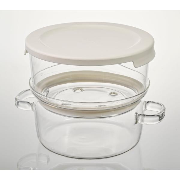 ハリオ HARIO 「ガラスのある生活」 ガラスのせいろ蒸し器 クリア GSM-2-OW