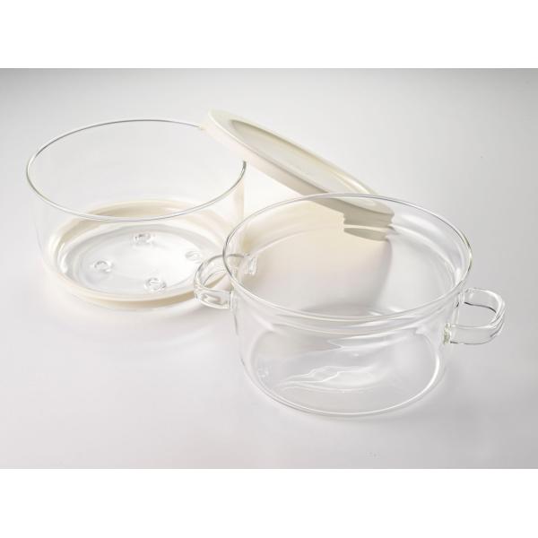 ハリオ HARIO 「ガラスのある生活」 ガラスのせいろ蒸し器 クリア GSM-2-OW