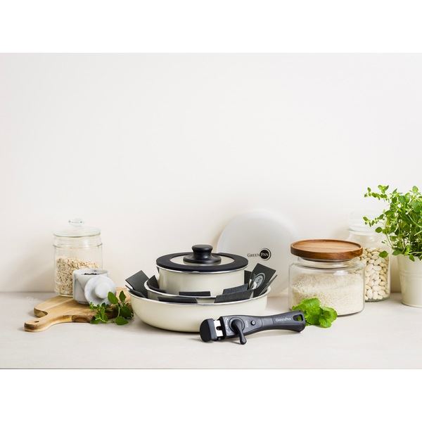 グリーンパン GREENPAN クリックシェフ セット8 クリームホワイト CC009791-104