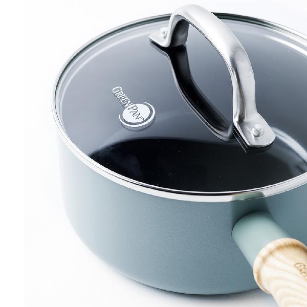 グリーンパン GREENPAN メイフラワー ソースパン 16cm 蓋付き CC002176