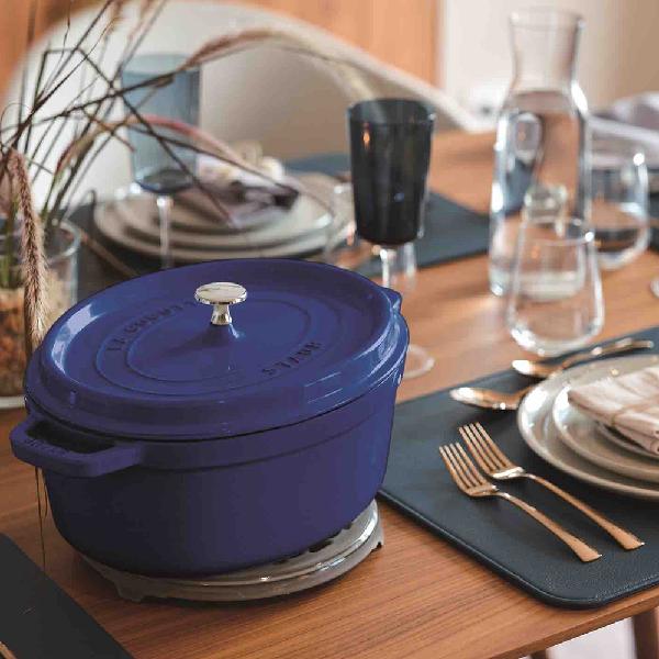 ストウブ staub ピコ・ココット ラウンド 22cm ロイヤルブルー
