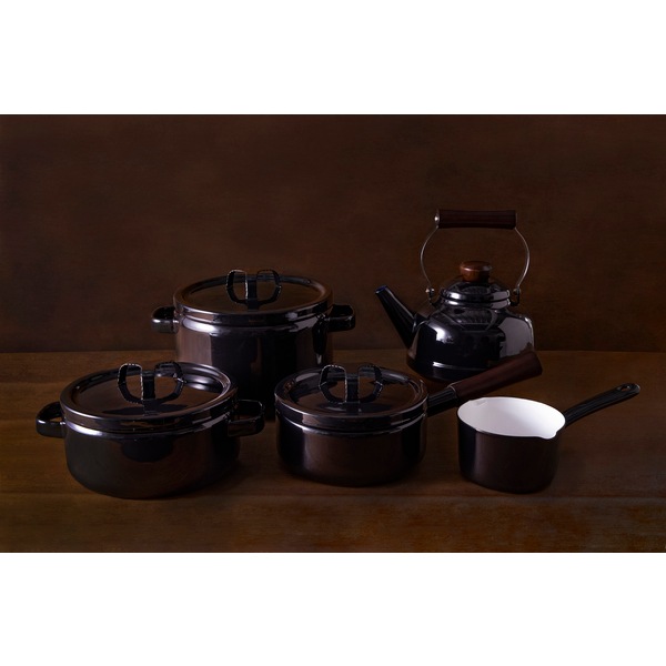 【お取り寄せ】富士ホーロー 匠 22cm深鍋 鉄黒 TKM-22W.BK