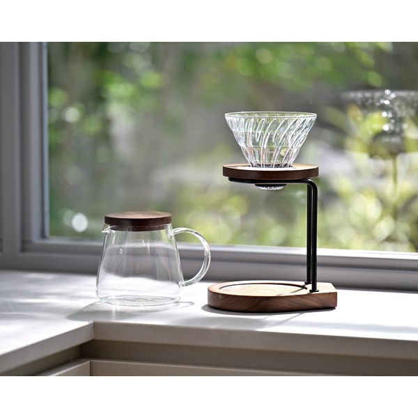 ハリオ HARIO V60耐熱ガラス透過ドリッパー ウォールナット VDG-02-WN